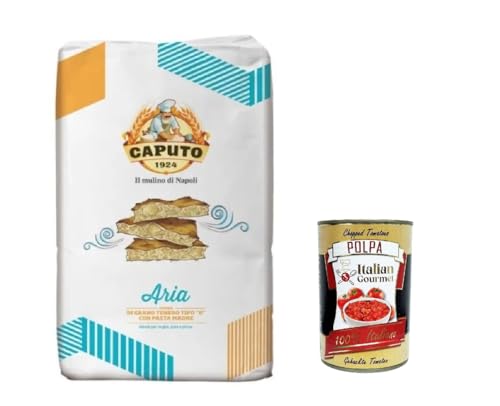 5x Molino Caputo Aria Farina 0 Mehl Entwickelt für pizza a teglia, pinza 5kg + Italian Gourmet polpa 400g 5x Molino Caputo Aria Farina 0 Mehl Entwickelt für pizza a teglia, pinza 5kg + Italian Gourmet polpa 400g von Italian Gourmet E.R.
