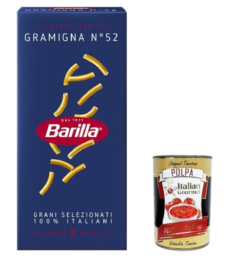 5x Pasta Barilla Gramigna Nr. 52 italienisch Nudeln 500 g pack + Italian Gourmet polpa 400g von Italian Gourmet E.R.