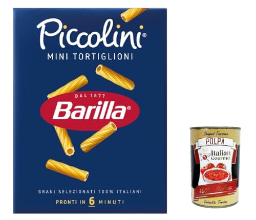 5x Pasta Barilla Mini Tortiglioni, 100% italienisch Nudeln 500 g pack + Italian Gourmet polpa 400g von Italian Gourmet E.R.