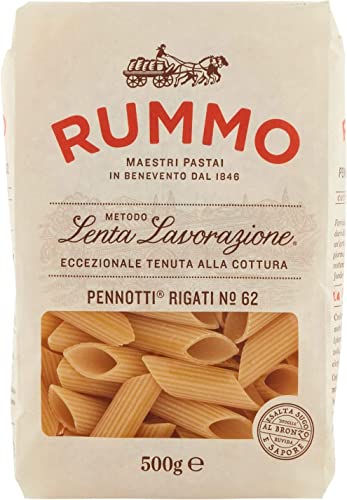 5x Rummo Pennoni rigati N. 62 Hartweizengrieß Pasta Italienische Nudeln 500g Packung + Italian Gourmet Polpa di Pomodoro 400g Dose von Italian Gourmet E.R.