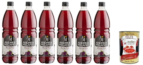 6x ANDREA MILANO Rotweinessig 1lt+ Italian Gourmet polpa 400g 6x ANDREA MILANO Rotweinessig 1lt+ Italian Gourmet polpa 400g von Italian Gourmet E.R.