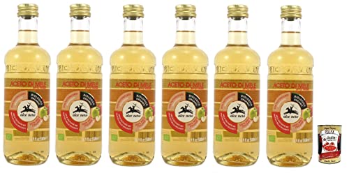 6x Alce Nero Aceto di Mele Biologico,Bio-Apfelessig,Hergestellt aus italienischen Äpfeln 500-ml-Flasche + Italian Gourmet Polpa di Pomodoro 400g Dose von Italian Gourmet E.R.