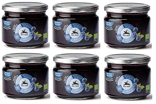 6x Alce Nero Composta di Mirtilli Biologica Bio Blaubeerkompott mit Bio-Blaubeeren 270g von Italian Gourmet E.R.