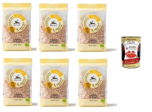 6x Alce Nero Farro Bio Perlkern*. *Biologisch 400gr + Italian Gourmet polpa 400g von Italian Gourmet E.R.