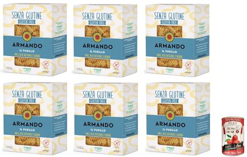 6x Armando, Il Fusillo, glutenfreie Mehrkornnudeln mit Mais, braunem Reis und Quinoa - + Italian Gourmet pelati 400gr von Italian Gourmet E.R.