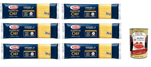 6x Barilla Pasta Selezione Oro Chef Linguine n° 13 Italienische Kurze Pasta 1Kg Packung + Italian Gourmet polpa 400g 6x Barilla Pasta Selezione Oro Chef Linguine n° 13 Italienische Kurze Pasta 1Kg Packung + Italian Gourmet polpa 400g von Italian Gourmet E.R.