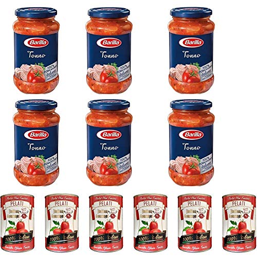 6x Barilla Sugo al Tonno pastasauce tomatensauce mit Thunfisch 400g + Italian Gourmet 100% italienische geschälte Tomaten dosen 6x 400g 6x Barilla Sugo al Tonno pastasauce tomatensauce mit Thunfisch 400g + Italian Gourmet 100% italienische geschälte Tomaten dosen 6x 400g von Italian Gourmet E.R.