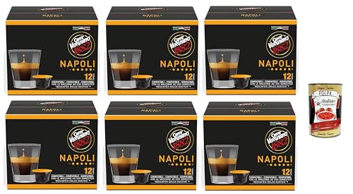6x Caffè Vergnano 1882-12 Kompatible Kaffeekapseln mit Nescafé Dolce Gusto Napoli 90g + Italian Gourmet polpa 400g von Italian Gourmet E.R.