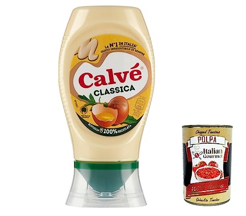 6x Calvé Classic Mayonnaise, 250 ml, mit Sonnenblumenkernöl, ideal für Sandwiches und Canapés, ohne Konservierungsstoffe und ohne Zucker, glutenfrei, vegetarisch + Italian Gourmet polpa 400g 6x Calvé Classic Mayonnaise, 250 ml, mit Sonnenblumenkernöl, ideal für Sandwiches und Canapés, ohne Konservierungsstoffe und ohne Zucker, glutenfrei, vegetarisch + Italian Gourmet polpa 400g von Italian Gourmet E.R.