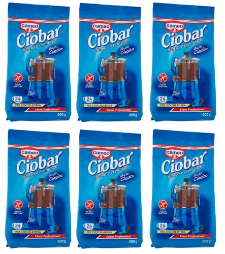 6x Cameo Ciobar Professional Classico Vorbereitung für Heiße Schokolade Schokoladengetränk 24 Tassen Glutenfrei 600g 6x Cameo Ciobar Professional Classico Vorbereitung für Heiße Schokolade Schokoladengetränk 24 Tassen Glutenfrei 600g von Italian Gourmet E.R.