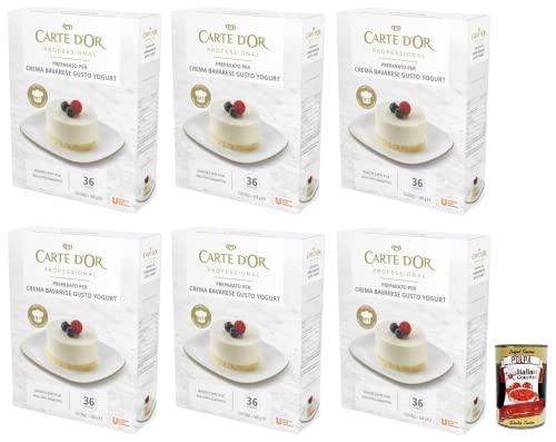 6x Carte d’Or Professional Preparato per Bavarese allo Yogurt,Pulvermischung für Joghurt-Bayerische-Creme,450g + Italian Gourmet Polpa di Pomodoro 400g Dose 6x Carte d’Or Professional Preparato per Bavarese allo Yogurt,Pulvermischung für Joghurt-Bayerische-Creme,450g + Italian Gourmet Polpa di Pomodoro 400g Dose von Italian Gourmet E.R.