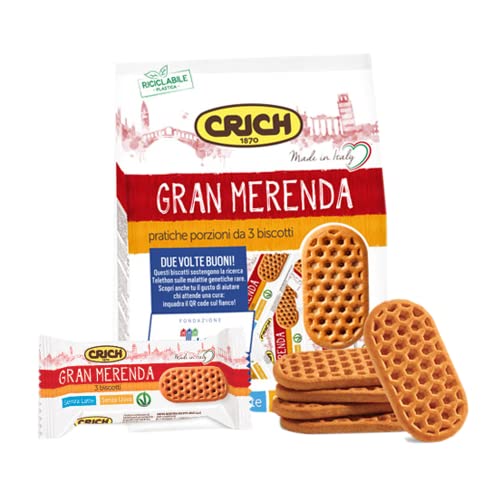6x Crich Shortbread Kekse Gran Merenda praktische Portionen von 3 Keksen 500 g von Italian Gourmet E.R.
