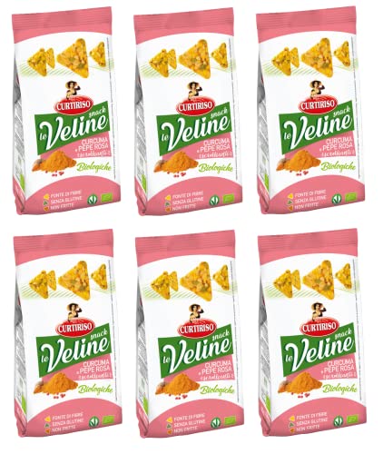 6x Curtiriso Le Veline Snack Curcuma e Pepe Rosa Scrokkinati Biologico BIO-Snack mit Kurkuma und Rosa Pfeffer 80g 6x Curtiriso Le Veline Snack Curcuma e Pepe Rosa Scrokkinati Biologico BIO-Snack mit Kurkuma und Rosa Pfeffer 80g von Italian Gourmet E.R.