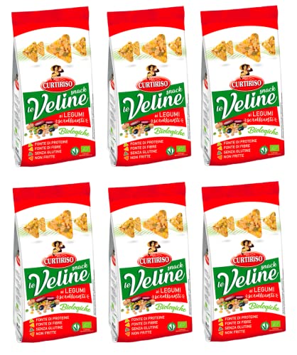 6x Curtiriso Le Veline Snack ai Legumi Scrokkinati Biologico Bio-Snacks mit Hülsenfrüchten 80g von Italian Gourmet E.R.