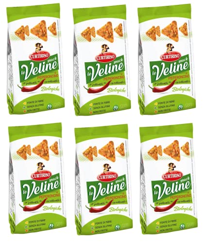 6x Curtiriso Le Veline Snack al Peperoncino Scrokkinati Biologico Bio-Chili-Pfeffer-Snacks 80g 6x Curtiriso Le Veline Snack al Peperoncino Scrokkinati Biologico Bio-Chili-Pfeffer-Snacks 80g von Italian Gourmet E.R.
