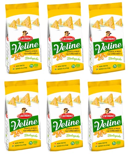 6x Curtiriso Le Veline Snack di Mais Scrokkinati Biologico Bio-Mais-Snacks 100g von Italian Gourmet E.R.
