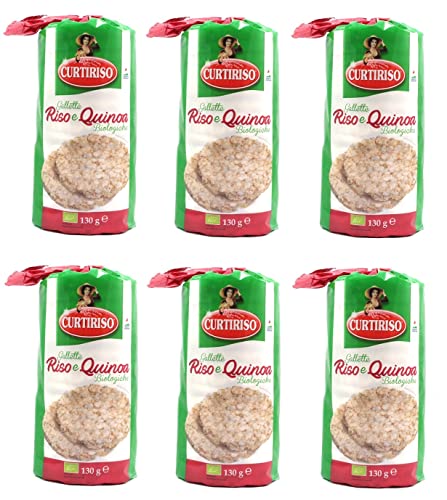 6x Curtiriso Riso e Quinoa Knusprige Bio-Reiskuchen 130g Reis und Quinoa Reiswaffeln 6x Curtiriso Riso e Quinoa Knusprige Bio-Reiskuchen 130g Reis und Quinoa Reiswaffeln von Italian Gourmet E.R.