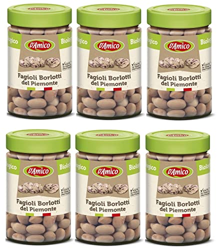 6x D'Amico Fagioli Borlotti del Piemonte Bio Bio-Borlotti-Bohnen aus dem Piemont Gekochte Bohnen erkunft Italien 310g 6x D'Amico Fagioli Borlotti del Piemonte Bio Bio-Borlotti-Bohnen aus dem Piemont Gekochte Bohnen erkunft Italien 310g von Italian Gourmet E.R.