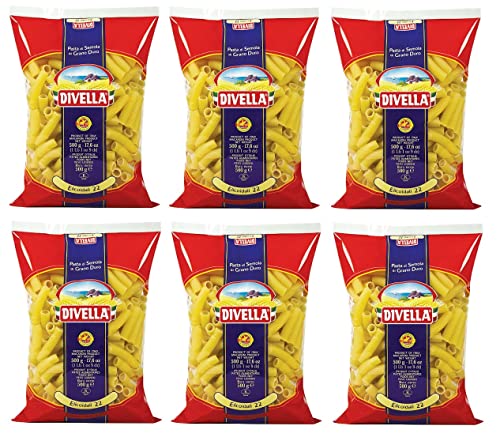 6x Divella Elicoidali n°22 Hartweizengrieß Pasta Italienische Nudeln 500g Packung + Italian Gourmet Polpa di Pomodoro 400g Dose von Italian Gourmet E.R.