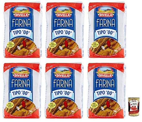 6x Divella Farina di Grano Tenero W 170-190, Weichweizenmehl,Typ 00, 1Kg + Italian Gourmet Polpa di Pomodoro 400g Dose 6x Divella Farina di Grano Tenero W 170-190, Weichweizenmehl,Typ 00, 1Kg + Italian Gourmet Polpa di Pomodoro 400g Dose von Italian Gourmet E.R.