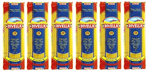 6x Divella Vermicellini n°10 Hartweizengrieß Pasta Italienische Nudeln 500g Packung + Italian Gourmet Polpa di Pomodoro 400g Dose von Italian Gourmet E.R.