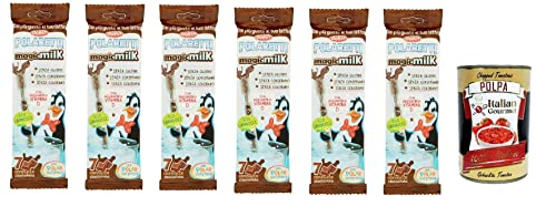 6x Dolfin - Polaretti MagicMilk Strohhalme Schokolade. Ohne Konservierungsstoffe, glutenfrei und ohne Farbstoffe Packungen (42 Polaretti-Strohhalme) von Italian Gourmet E.R.