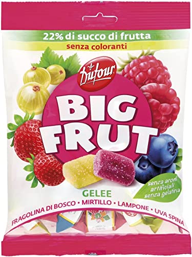 6x Dufour Big Frut Gelee Beeren Walderdbeere - Heidelbeere - Himbeere - Stachelbeere 150 g 6x Dufour Big Frut Gelee Beeren Walderdbeere - Heidelbeere - Himbeere - Stachelbeere 150 g von Italian Gourmet E.R.