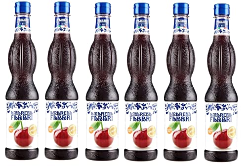 6x Fabbri Sciroppo di Amarena Syrup Schwarzkirsche Sirup Ideal für Cocktails und Getränke Alkoholfreie Getränke PET 560ml von Italian Gourmet E.R.