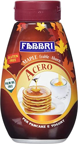 6x Fabbri Topping Acero süße Sauce mit Ahornsirup für pancake und joghurt 220g Gluten-frei gebrauchsfertige Sauce dessertsaucen von Italian Gourmet E.R.