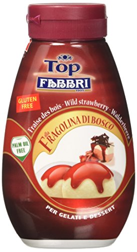 6x Fabbri Topping Fragolina di Bosco Walderdbeer-Süßsauce zum Dekorieren und Überziehen von Eis und Desserts,Palmölfrei,Glutenfrei 225g + Italian Gourmet Polpa di Pomodoro 400g Dose von Fabbri