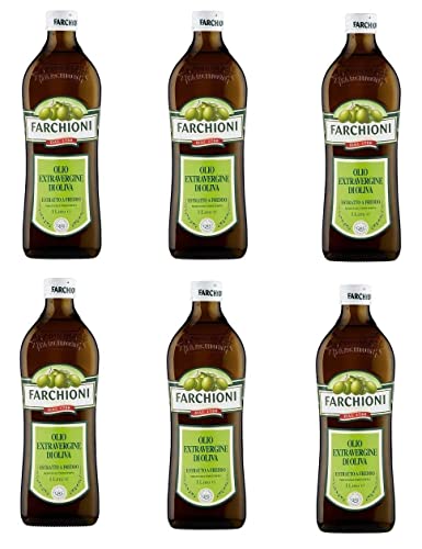 6x Farchioni Classico Extra Native Olive Oil 1 Litre Olive Oil Olive Green + Italian Gourmet Polpa von Italian Gourmet E.R.
