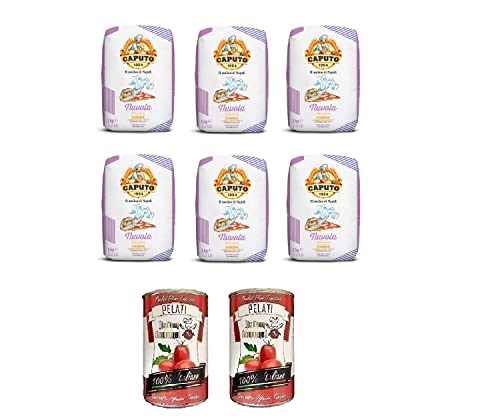 6x Farina Molino Caputo Nuvola Pizza Napoli Pizzamehl für leichten teig 1kg 100% natürliche + Italian Gourmet 100% italienische geschälte Tomaten dosen 2x 400g von Italian Gourmet E.R.