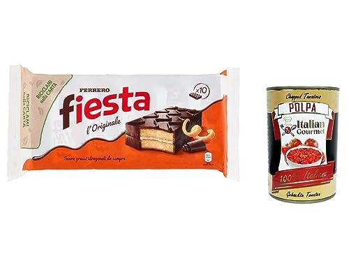 6x Ferrero Fiesta kekse Kuchen riegel schokolade Kakao und Orangengeschmack, 360g + Italian Gourmet Polpa 400g von Italian Gourmet E.R.