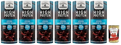 6x Granarolo HIGH PROTEIN Milkshake DARK CHOCO BOMB,UHT-Dauergetränk auf Basis von Magermilch,Laktosefrei und Glutenfrei,235ml + Italian Gourmet Polpa di Pomodoro 400g Dose 6x Granarolo HIGH PROTEIN Milkshake DARK CHOCO BOMB,UHT-Dauergetränk auf Basis von Magermilch,Laktosefrei und Glutenfrei,235ml + Italian Gourmet Polpa di Pomodoro 400g Dose von Italian Gourmet E.R.