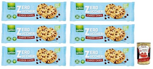 6x Gullón Choco Chips Senza Zuccheri,Kekse mit Schokoladenstückchen Zuckerfreie,Packung mit 150g + Italian Gourmet Polpa di Pomodoro 400g Dose 6x Gullón Choco Chips Senza Zuccheri,Kekse mit Schokoladenstückchen Zuckerfreie,Packung mit 150g + Italian Gourmet Polpa di Pomodoro 400g Dose von Italian Gourmet E.R.