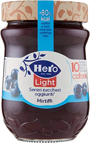 6x Hero Light Mirtilli Konfitüre Leichte Brotaufstriche Blaubeeren Italien 280 g von Italian Gourmet E.R.