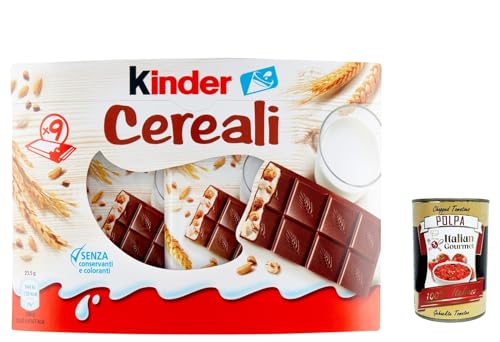 6x Kinder Cereali, Kinder Country Gefüllte Schokolade mit gerösteten Cerealien und Milchcreme Packung mit 9 st. 211.5g + Italian Gourmet polpa 400g g 6x Kinder Cereali, Kinder Country Gefüllte Schokolade mit gerösteten Cerealien und Milchcreme Packung mit 9 st. 211.5g + Italian Gourmet polpa 400g g von Italian Gourmet E.R.