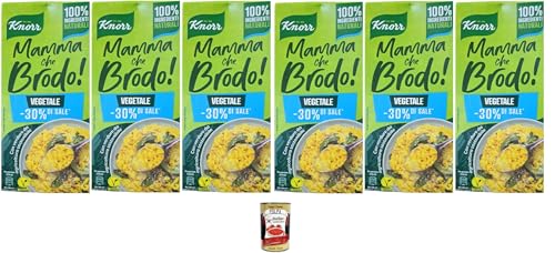 6x Knor Mamma che Brodo! Vegetale -30% aus Salz Gemüse 1Lt +Italian gourmet polpa 400gr von Italian Gourmet E.R.