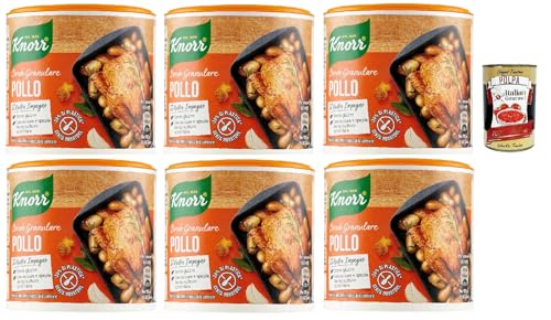 6x Knorr Brodo Granulare Pollo granulierte Hühnerbrühe 150g, Nachhaltige Gemüsebrühe, glutenfrei, Laktose und Konservierungsmittel, für Suppen und gegrilltes Fleisch + Italian Gourmet polpa 400g 6x Knorr Brodo Granulare Pollo granulierte Hühnerbrühe 150g, Nachhaltige Gemüsebrühe, glutenfrei, Laktose und Konservierungsmittel, für Suppen und gegrilltes Fleisch + Italian Gourmet polpa 400g von Italian Gourmet E.R.