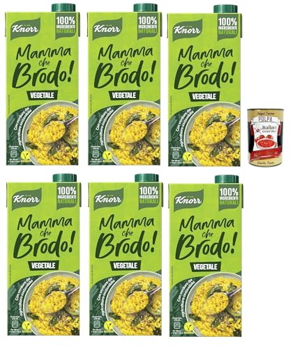 6x Knorr Mamma Che Brodo! Bereitete Gemüsebrühe, 100% natürliche Zutaten, glutenfrei und laktose, mit nachhaltigem Landwirtschaftsgemüse - 1l + Italian Gourmet polpa 400g 6x Knorr Mamma Che Brodo! Bereitete Gemüsebrühe, 100% natürliche Zutaten, glutenfrei und laktose, mit nachhaltigem Landwirtschaftsgemüse - 1l + Italian Gourmet polpa 400g von Italian Gourmet E.R.
