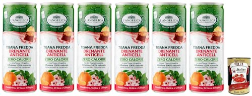 6x L' Angelica Drenante Anticell,Kalter Kräutertee,Geschmack von Mandarine, Brennnessel und Kirsche,Kalorienfrei,Zuckerfrei,Einwegdose 240ml + Italian Gourmet Polpa di Pomodoro 400g Dose 6x L' Angelica Drenante Anticell,Kalter Kräutertee,Geschmack von Mandarine, Brennnessel und Kirsche,Kalorienfrei,Zuckerfrei,Einwegdose 240ml + Italian Gourmet Polpa di Pomodoro 400g Dose von Italian Gourmet E.R.
