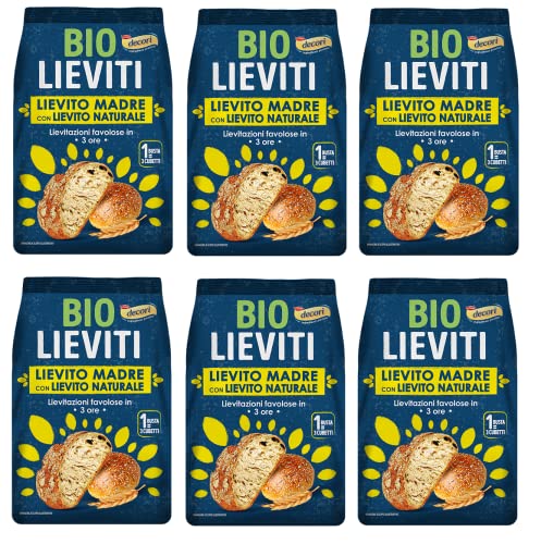 6x Lo Conte Decorì Bio Lieviti Bio-Hefe Sauerteig mit Naturhefe 105g Beutel von Italian Gourmet E.R.