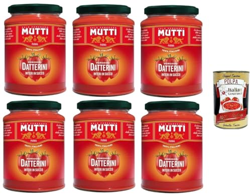 6x MUTTI DATTERINI INTERI in succo -DATTELN in Saft 350 GR + Italian Gourmet Polpa 400 g von Italian Gourmet E.R.