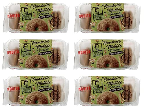 6x Matilde Vicenzi Ciambelle ai 5 Cereali e Riso Nero Mürbteig-Donuts Donuts mit 5 Cerealien und Schwarzem Reis 200g Packung 6x Matilde Vicenzi Ciambelle ai 5 Cereali e Riso Nero Mürbteig-Donuts Donuts mit 5 Cerealien und Schwarzem Reis 200g Packung von Italian Gourmet E.R.