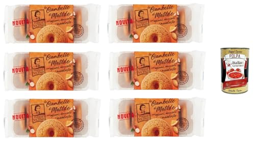 6x Matilde Vicenzi – Matilde's Donuts, rustikale Kekse mit Zitrusfrüchten, Haselnüssen und Mandeln, langsam gegarte Produkte, ideal zum Frühstück, Snack oder Snack, 200 g+ Italian Gourmet Polpa 400g von Italian Gourmet E.R.