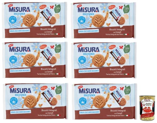 6x Misura Dolcesenza,Biscotti Integrali con Cereali,Vollkornkekse mit Müsli,Ohne Zuckerzusatz 280g,Italian Gourmet Polpa di Pomodoro 400g Dose von Italian Gourmet E.R.