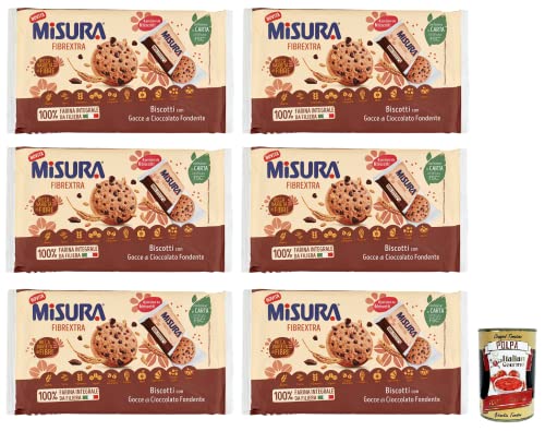6x Misura Fibrextra,100% Vollkorn-Mürbeteig,Kekse mit dunklen Schokoladentropfen,Packung mit 280g, Italian Gourmet Polpa di Pomodoro 400g Dose 6x Misura Fibrextra,100% Vollkorn-Mürbeteig,Kekse mit dunklen Schokoladentropfen,Packung mit 280g, Italian Gourmet Polpa di Pomodoro 400g Dose von Italian Gourmet E.R.