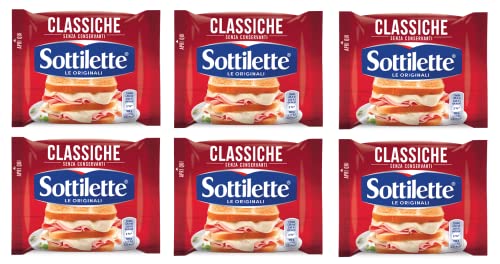 6x Mondelez Sottilette Le Originali Classiche Geschnittener Käse 400g Ideal für Fleisch und Burger von Italian Gourmet E.R.