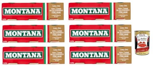 6x Montana linea oro Rindfleisch in Aspik dosen 3x 90g 100% Italienisch Fleisch, Aspikfleisch + Italian Gourmet polpa 400g 6x Montana linea oro Rindfleisch in Aspik dosen 3x 90g 100% Italienisch Fleisch, Aspikfleisch + Italian Gourmet polpa 400g von Italian Gourmet E.R.