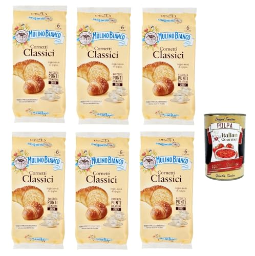 6x Mulino Bianco Kuchen Cornetti Classici Croissant Snack ohne Konservierungszusätze Briosche 240g kekse + Italian gourmet polpa 400g 6x Mulino Bianco Kuchen Cornetti Classici Croissant Snack ohne Konservierungszusätze Briosche 240g kekse + Italian gourmet polpa 400g von Italian Gourmet E.R.